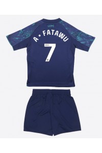 Leicester City Issahaku Fatawu #7 Jalkapallovaatteet Lasten Vieraspeliasu 2025-26 Lyhythihainen (+ Lyhyet housut)